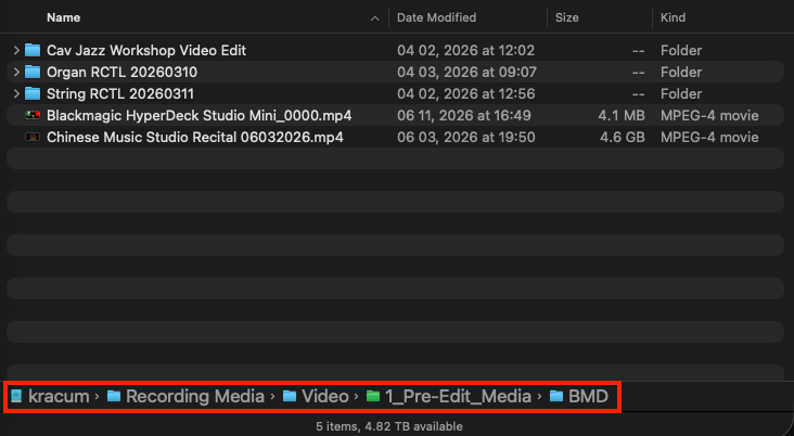 BMD NAS Folder
